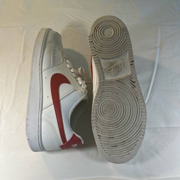 Nike Red Swoosh Court Vision Low Sneaker Size 10 - Picture 7 of 8